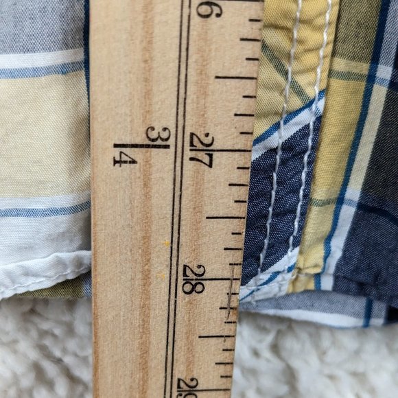 i‎ Jeans by Buffalo* Men's Short Sleeve Button Down Curved Hem Shirt~ Size Large - Picture 10 of 12